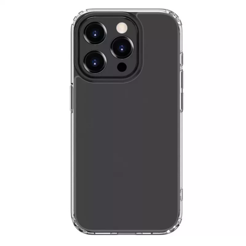Evelatus Apple iPhone 15 Pro Max Custodia in silicone militare antishock TPU trasparente