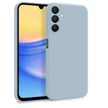 Evelatus Samsung Galaxy A15 Custodia in Silicone Premium Soft Touch Grigio Blu