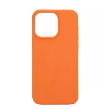 Connect Apple iPhone 15 Pro Max Custodia in Silicone Premium MagSafe Soft Touch New Function Arancione