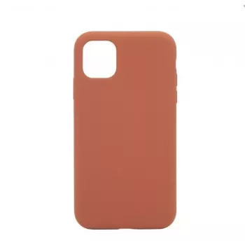 Connect Apple iPhone 11 Custodia in Silicone Premium MagSafe Soft Touch New Function Marrone Sella