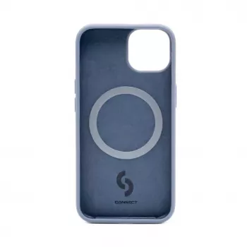 Connect Apple iPhone 14 Custodia in Silicone Premium MagSafe Soft Touch Blu Mezzanotte