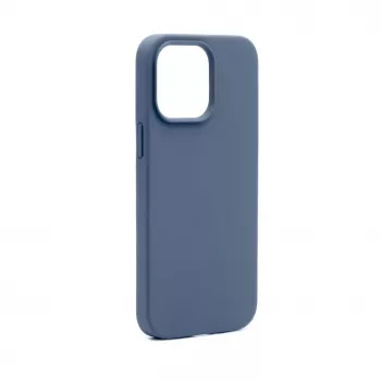 Connect Apple iPhone 14 Pro Custodia in Silicone Premium MagSafe Soft Touch New Function Blu Mezzanotte