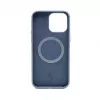 Connect Apple iPhone 14 Pro Custodia in Silicone Premium MagSafe Soft Touch New Function Blu Mezzanotte