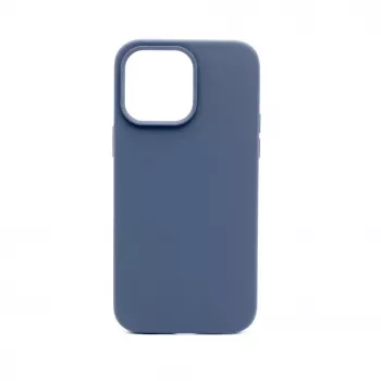 Connect Apple iPhone 14 Pro Custodia in Silicone Premium MagSafe Soft Touch New Function Blu Mezzanotte