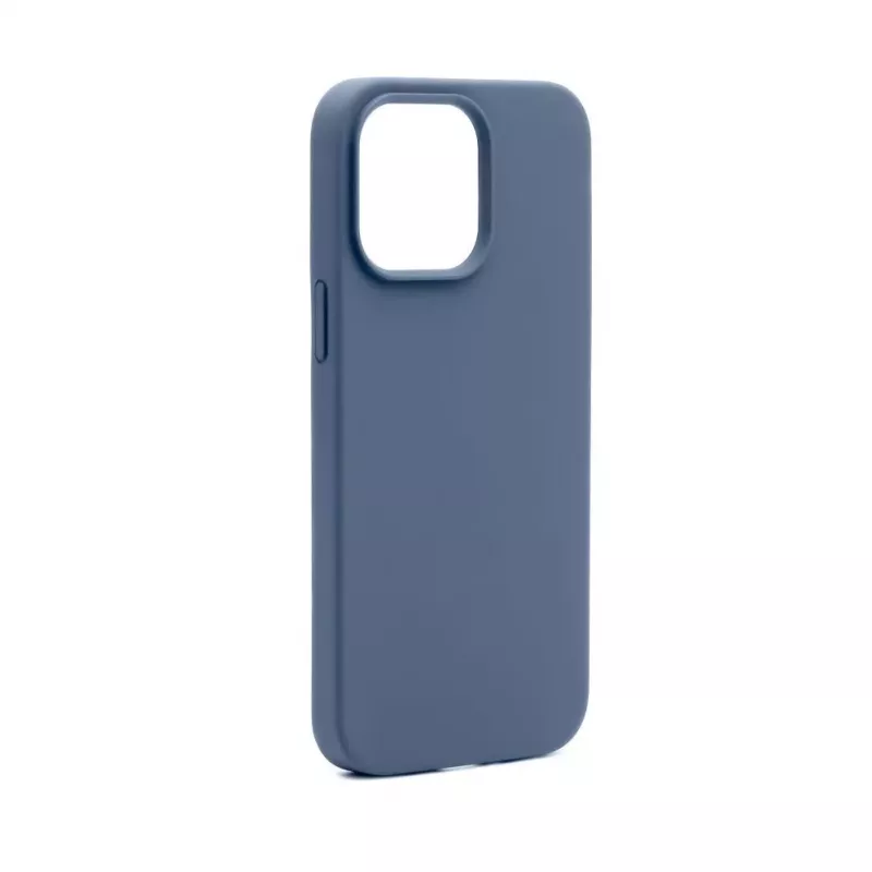 Connect Apple iPhone 14 Pro Max Custodia in Silicone Premium MagSafe Soft Touch Blu Mezzanotte