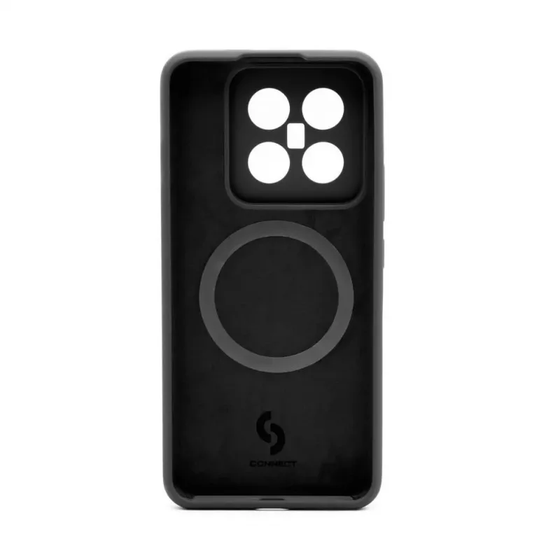 Connect Xiaomi 14 Pro Custodia in Silicone Premium Quality Magnetica Soft Touch Nero
