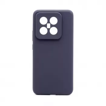 Connect Xiaomi 14 Pro Custodia in Silicone Premium Quality Magnetica Soft Touch Blu Mezzanotte