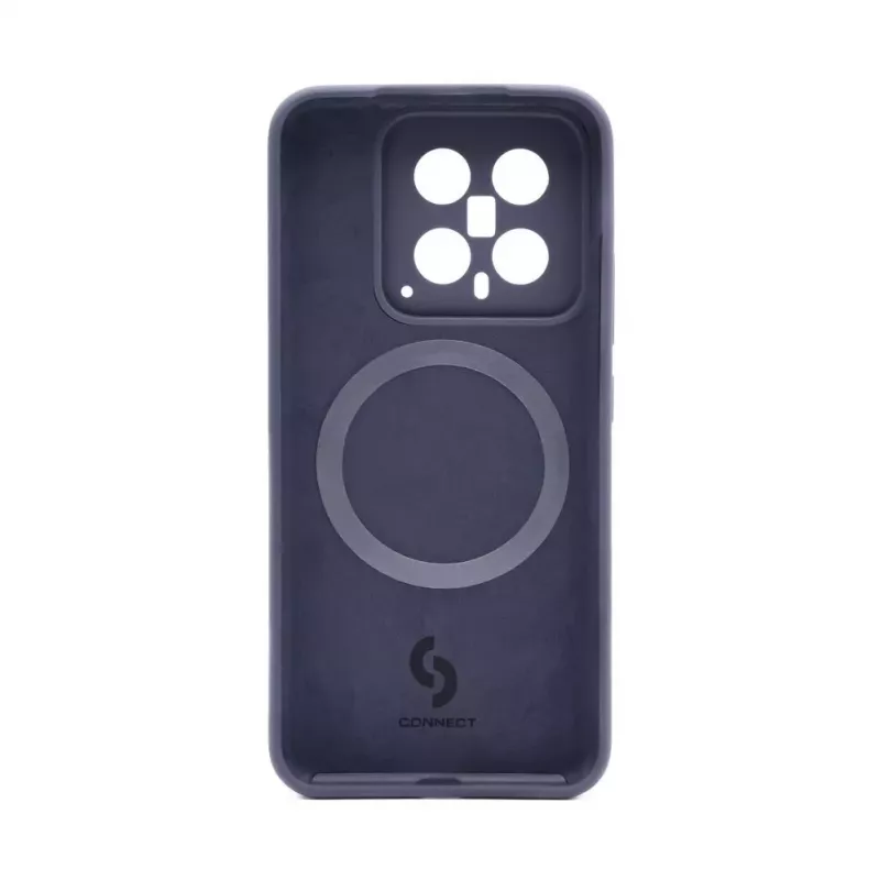 Connect Xiaomi 14 Pro Custodia in Silicone Premium Quality Magnetica Soft Touch Blu Mezzanotte