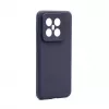 Connect Xiaomi 14 Pro Custodia in Silicone Premium Quality Magnetica Soft Touch Blu Mezzanotte