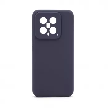 Connect Xiaomi 14 Pro Custodia in Silicone Premium Quality Magnetica Soft Touch Blu Mezzanotte