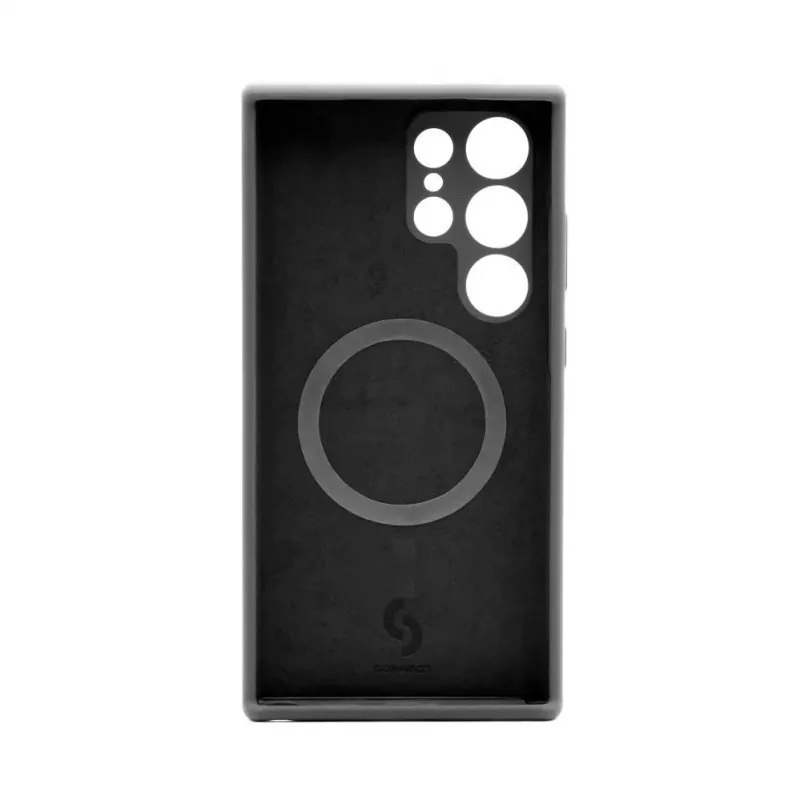Connect Samsung Galaxy S24 Ultra Custodia in silicone soft touch magnetica di qualità premium nero