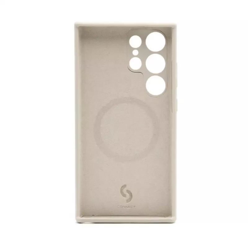 Connect Samsung Galaxy S24 Ultra Custodia in silicone soft touch magnetica di qualità premium grigio
