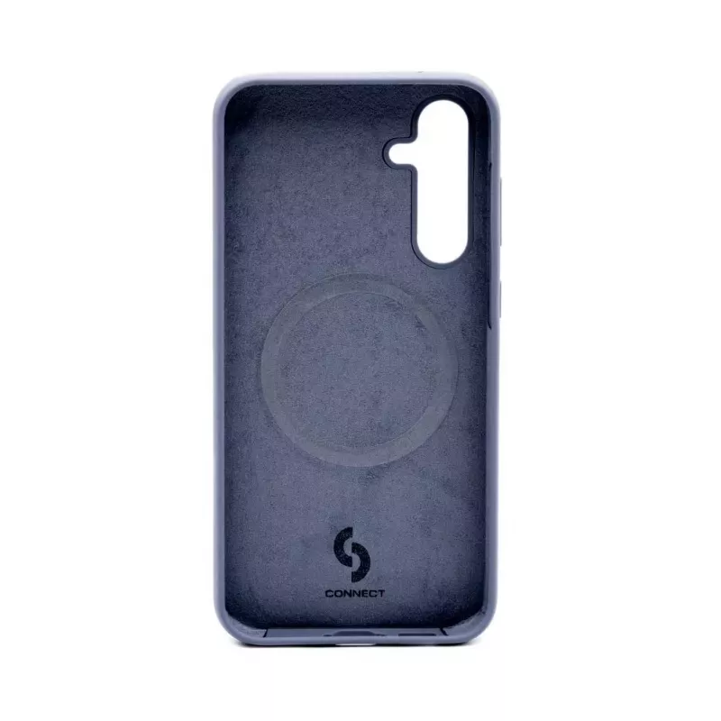 Connect Samsung Galaxy S23 FE Custodia in silicone soft touch MagSafe premium blu mezzanotte
