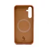 Connect Samsung Galaxy S23 FE Custodia in silicone soft touch magnetica di qualità premium marrone sella