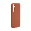 Connect Samsung Galaxy S23 FE Custodia in silicone soft touch magnetica di qualità premium marrone sella
