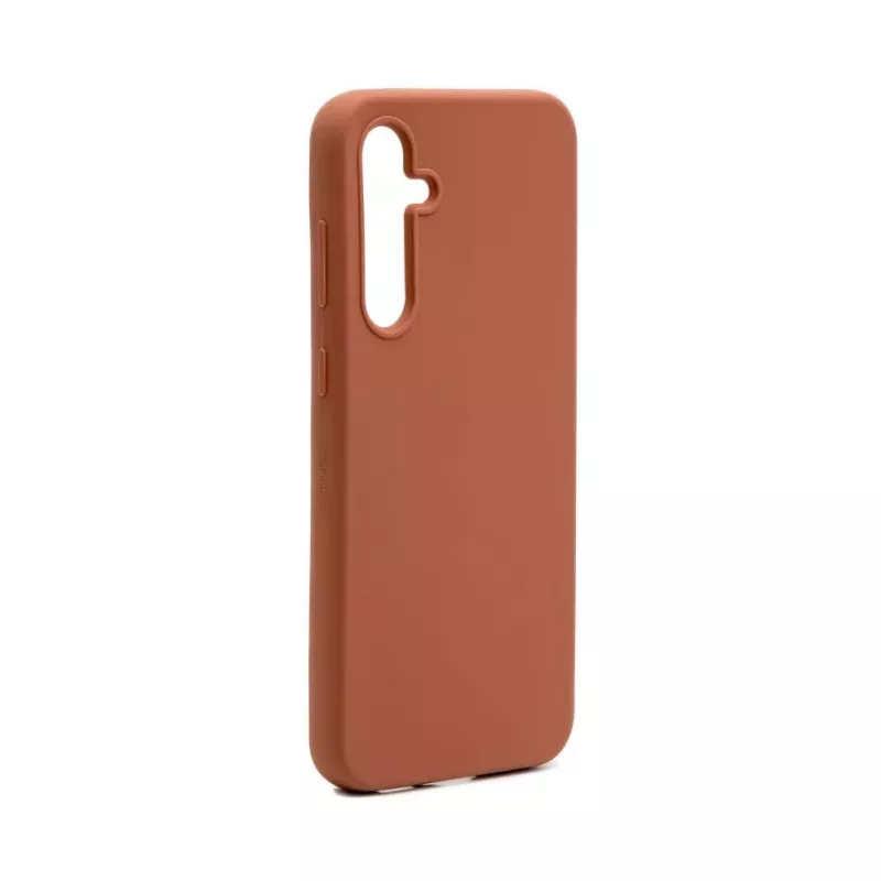 Connect Samsung Galaxy S23 FE Custodia in silicone soft touch magnetica di qualità premium marrone sella