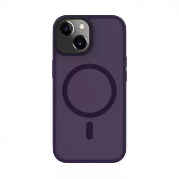 Connect Apple iPhone 14 Custodia ibrida con magnetica PC+TPU viola intenso