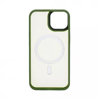 Connect Apple iPhone 15 Custodia ibrida con magnete PC+TPU verde