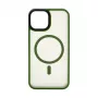 Connect Apple iPhone 15 Custodia ibrida con magnete PC+TPU verde