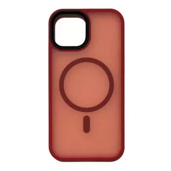 Connect Apple iPhone 15 Custodia ibrida con magnete PC+TPU rossa