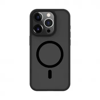 Connect Apple iPhone 15 Pro Max Custodia ibrida con magnete, PC+TPU, nera
