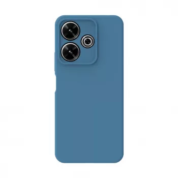 Evelatus Xiaomi Poco M6 Custodia in silicone Premium Soft Touch blu mezzanotte