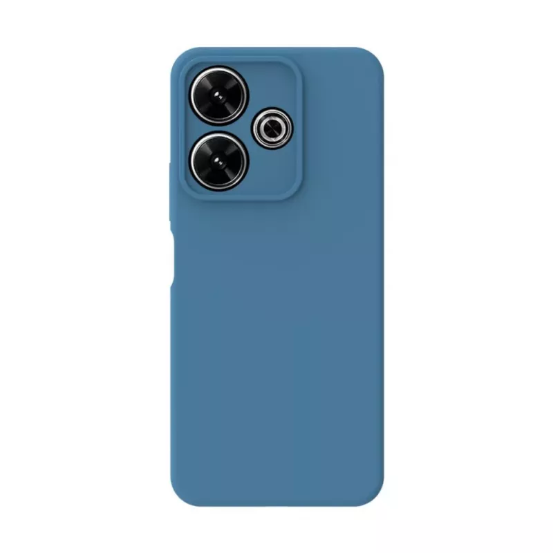 Evelatus Xiaomi Poco M6 Pro Custodia in silicone Premium Soft Touch blu