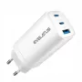 Evelatus Caricabatterie rapido 65W Max EU USB-C1/USB-C1/USB-A bianco