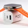Evelatus Caricabatterie 2 in 1 20W Max USB-C+USB-A:15W Max USB-C+USB-A+Wireless:15W+2W 17W Max bianco