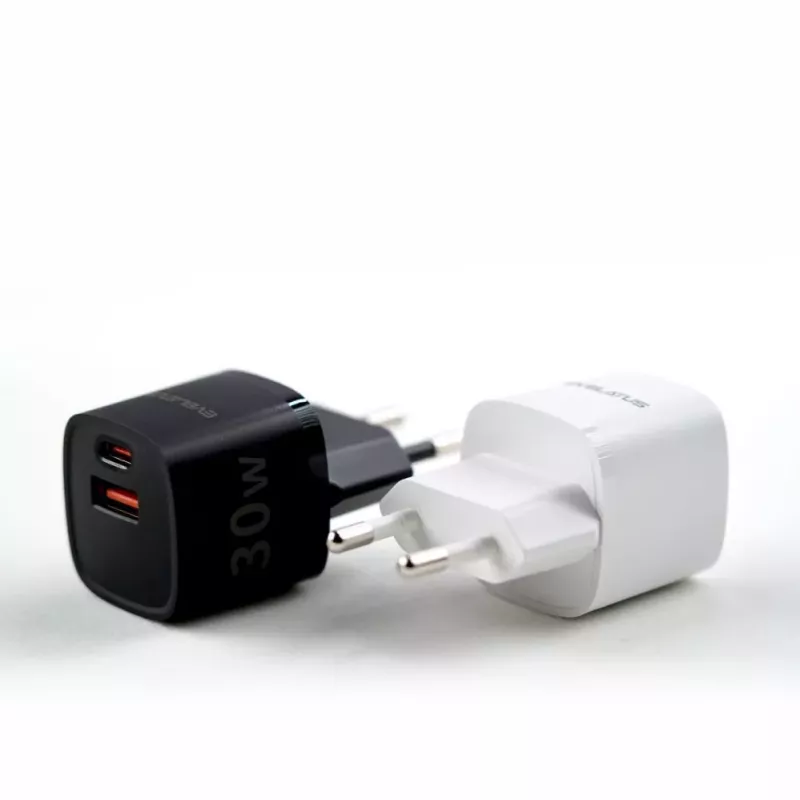 Evelatus Caricabatterie EU 30W Max USB-A e USB-C nero