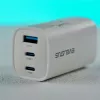 Evelatus Caricabatterie rapido 65W Max CN USB-C1/USB-C1/USB-A bianco