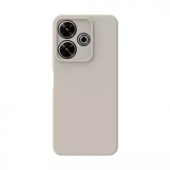 Connect Xiaomi Redmi Note 13 4G Custodia in silicone soft touch premium argento