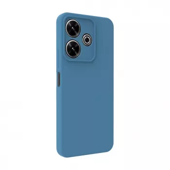Connect Xiaomi Poco X6 Pro Custodia in silicone soft touch premium blu mezzanotte