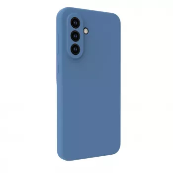 Connect Samsung Galaxy A35 5G Custodia in silicone soft touch premium blu mezzanotte