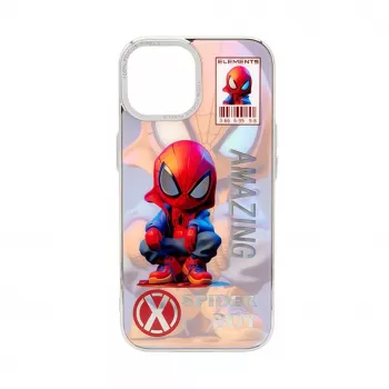 iLike Apple iPhone 15 custodia in PC e silicone Spider Boy
