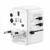 EVELATUS Adattatore da viaggio universale 35W con 1 PD USB-C, 2 USB-C, 2 USB-A, bianco