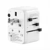 EVELATUS Adattatore da viaggio universale 35W con 1 PD USB-C, 2 USB-C, 2 USB-A, bianco