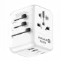 EVELATUS Adattatore da viaggio universale 35W con 1 PD USB-C, 2 USB-C, 2 USB-A, bianco