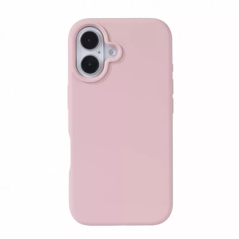 Evelatus Custodia in silicone soft touch Premium MagSafe per Apple iPhone 16 rosa sabbia
