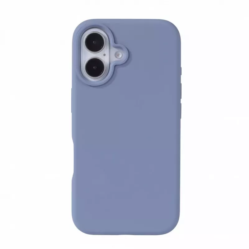 Evelatus Custodia in silicone soft touch MagSafe Premium per Apple iPhone 16 grigio lavanda