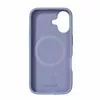 Evelatus Custodia in silicone soft touch MagSafe Premium per Apple iPhone 16 grigio lavanda