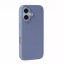 Evelatus Custodia in silicone soft touch MagSafe Premium per Apple iPhone 16 grigio lavanda