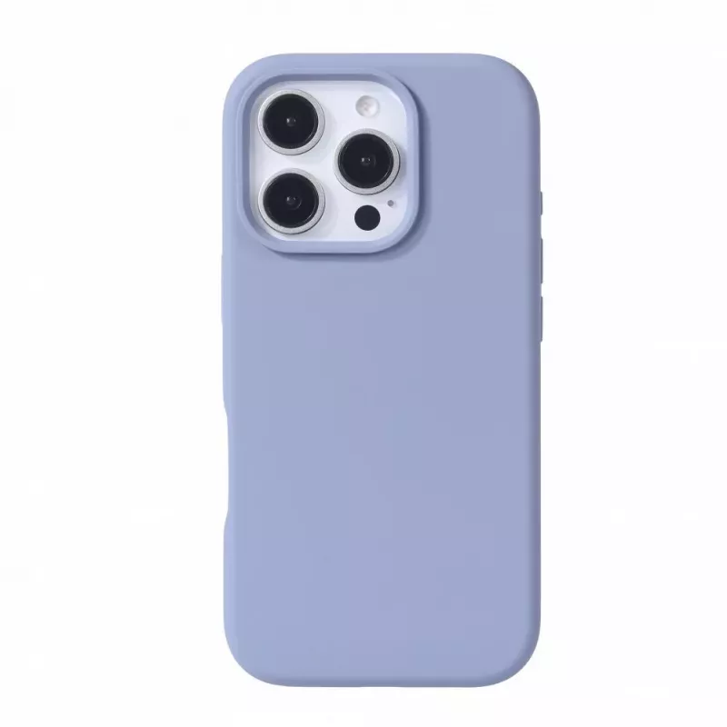 Evelatus Custodia in silicone soft touch Premium MagSafe per Apple iPhone 16 Pro grigio lavanda