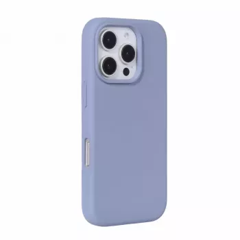 Evelatus Custodia in silicone soft touch Premium MagSafe per Apple iPhone 16 Pro Max grigio lavanda