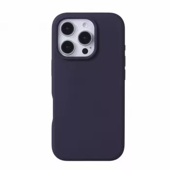 Evelatus Custodia in silicone soft touch Premium MagSafe per Apple iPhone 16 Pro viola intenso