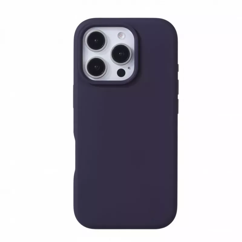 Evelatus Custodia in silicone soft touch Premium MagSafe per Apple iPhone 16 Pro viola intenso