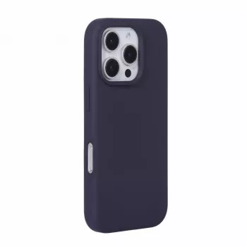 Evelatus Custodia in silicone soft touch Premium MagSafe per Apple iPhone 16 Pro viola intenso