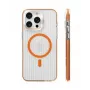 Evelatus Apple iPhone 16 Suitcase MagSafe cover trasparente arancione