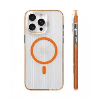 Evelatus Apple iPhone 16 Pro Max Suitcase MagSafe cover trasparente arancione