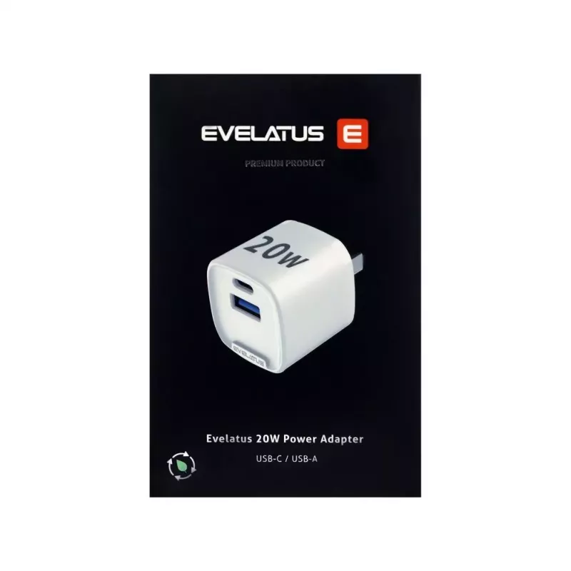 Evelatus QuickVolt Adapter 20W USA/CN bianco